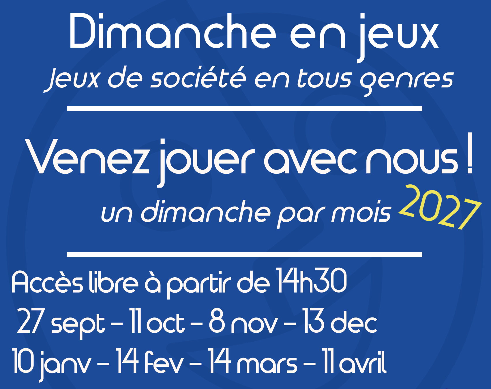 Après-midi Dimanche en jeux