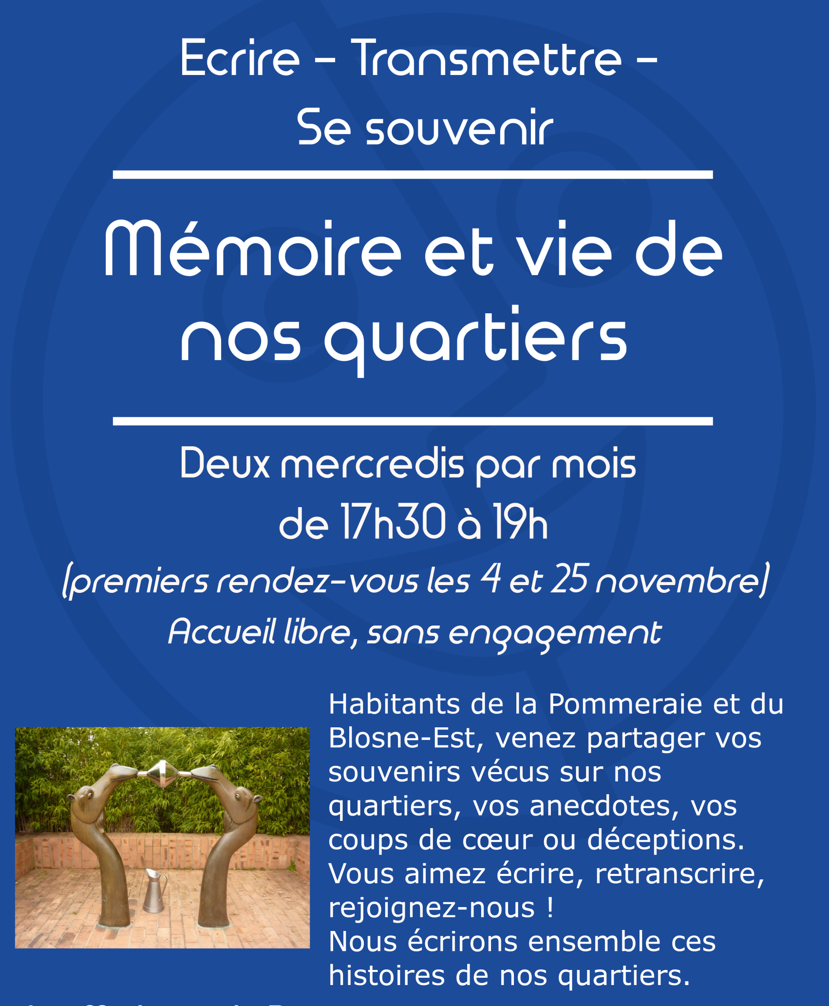 Nouvelle proposition d&rsquo;atelier !